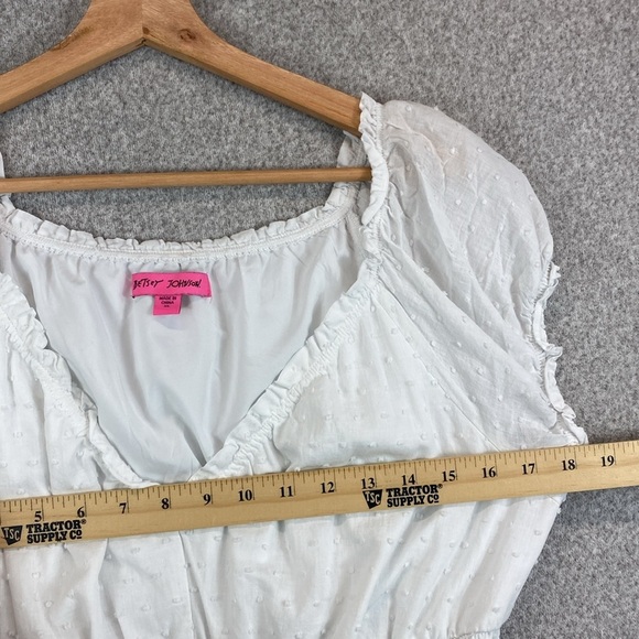 Vtg Betsey Johnson maxi dress XL cottagecore prairie boho babydoll milkmaid y2k - Picture 6 of 10